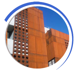 Weathering steel cladding