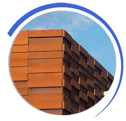 Corten wall cladding
